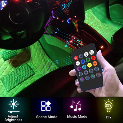 Téléphone portable Bluetooth d'APPLI de voiture de lumière de l'atmosphère de voiture de l'étoile LED de pied